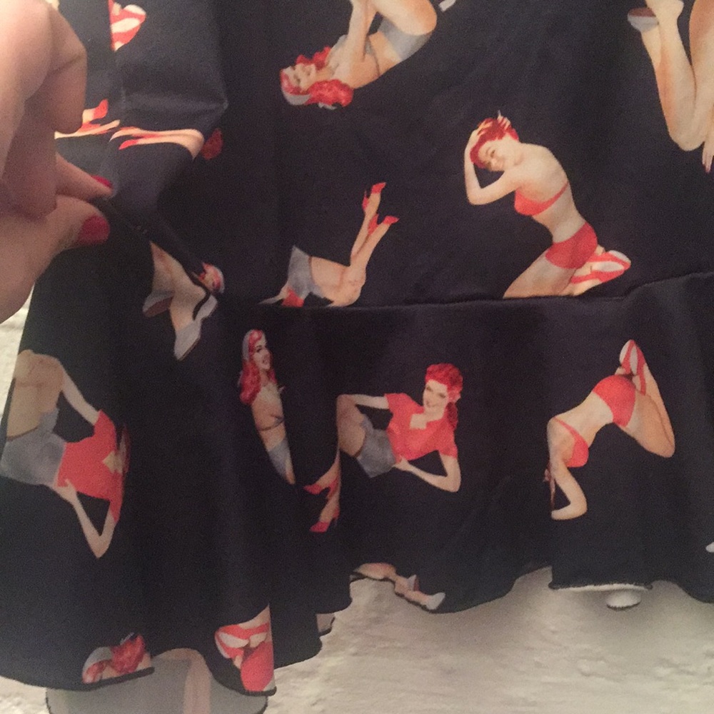 Sailor Girl PinUp Scallopu Bottom Patriotic Wiggle